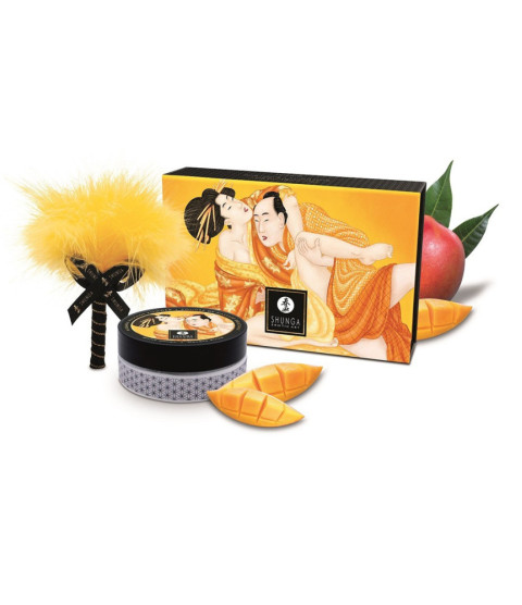 Mini Coffret poudre corporelle mangue et plumeau assorti - CC1035